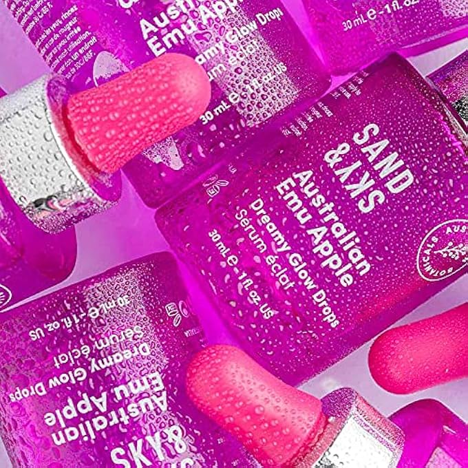 Sand & Sky AUSTRALIAN EMU APPLE DREAMY GLOW DROPS - BI-PHASE HYALURONIC ACID SERUM WITH VITAMIN C AND JOJOBA OIL FACIAL SERUM FACE CARE - Image 4